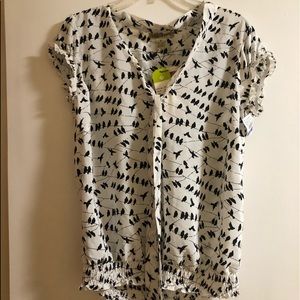 Antilia Feme top, Bird pattern, Size XL, with tag!